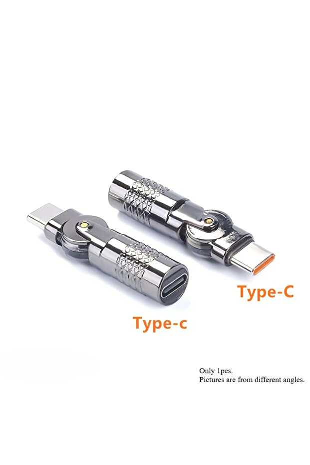 محول USB من النوع C إلى النوع C قابل للدوران 180 درجة، ذكر من النوع C إلى أنثى من نوع Micro USB