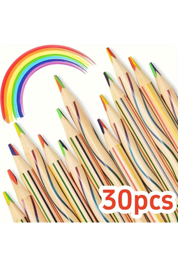 30 PCS 10/20/30Rainbow Pen,For professional artistic use,7Combination1Colored Pencil,3.3mm/0.33cmThi
