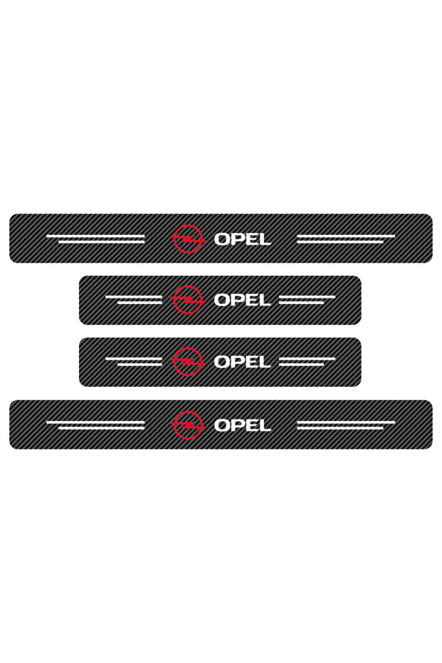 4PCS-Opel 4pcs Carbon Fiber Car Sticker Auto Door Threshold Waterproof For Opel Astra j g Insignia