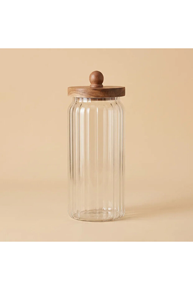 Acacia Lid Borosilicate Glass Jar (1300ml)