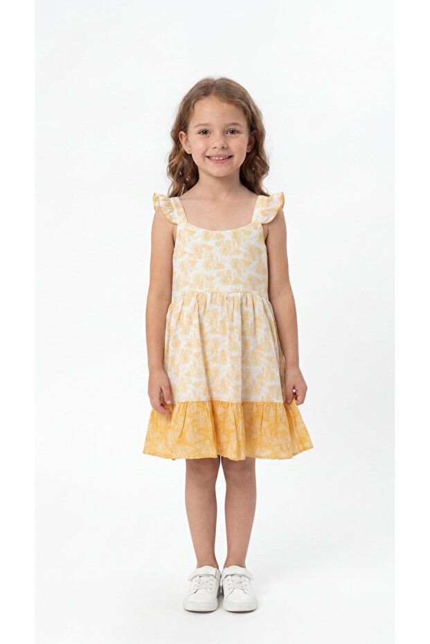 Flower Patterned Girl's Dress