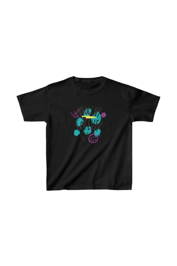 Unisex Kids Printed T-Shirt - Black
