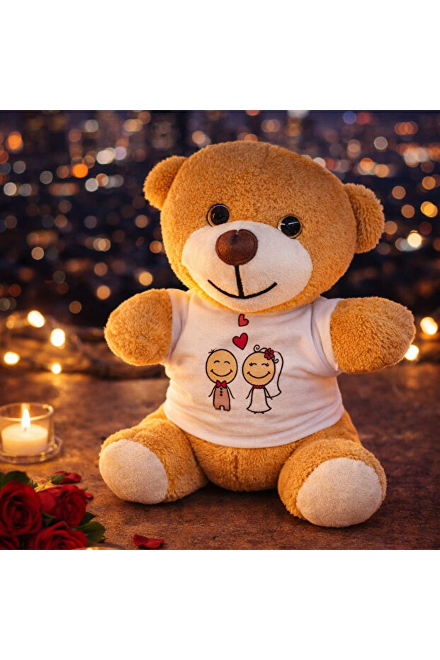 Cute Bride and Groom T-Shirt Plush Teddy Bear