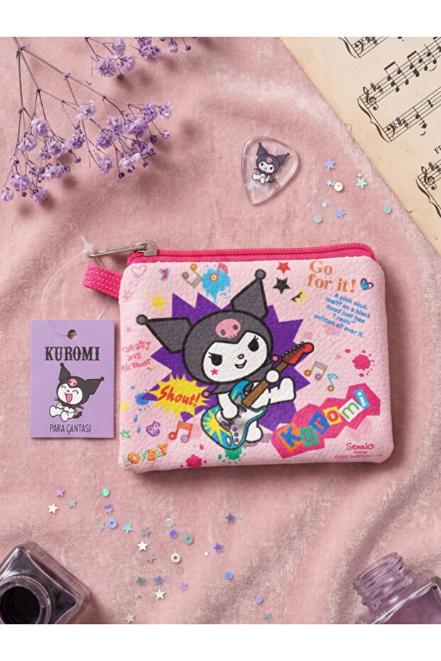 Kuromi & Hello Kitty Licensed Leather Coin Purse Wallet 10.5X8.5 cm
