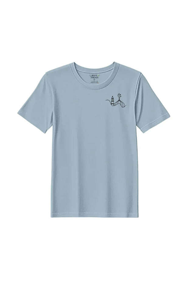 Eid T-Shirt - Crescent Dome Elegance Embroidered Design, Premium Polycotton, Breathable Unisex Festive Wear for Men & Women