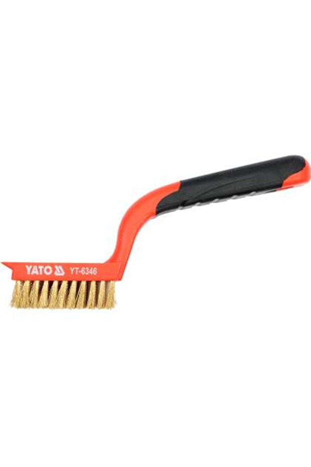 Brass Wire Brush, 5 Rows, Plastic Handle