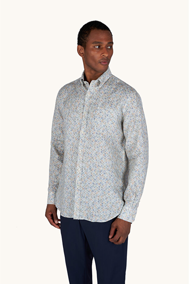Men's Woven Linen Shirt