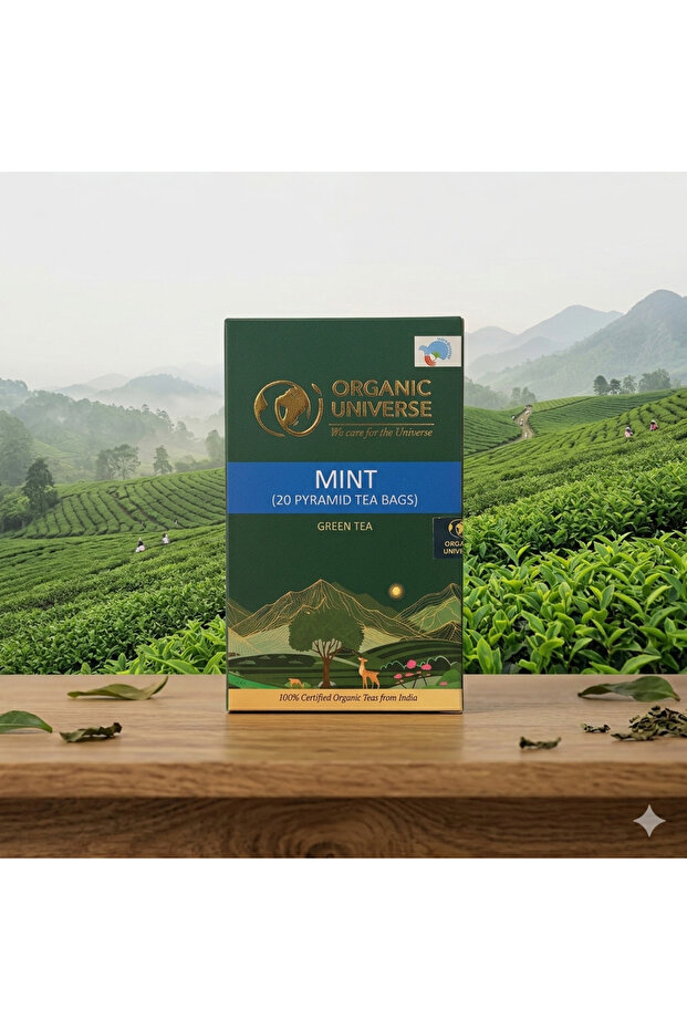Organic India Mint Tea Box, Refreshing & Cooling, 100% Natural with Digestive Benefits, 20 Tea Bags