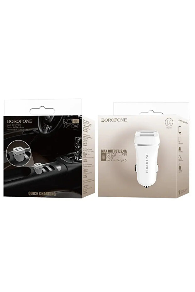 Încărcător auto 2x USB, alb - 2