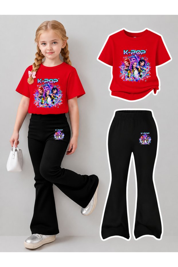 Girl's Spanish Style Leggings and T-Shirt Set