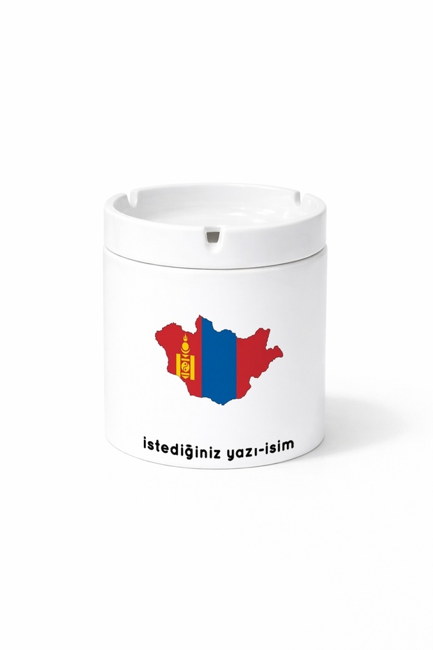 Flag of Mongolia Mongolian Flag Illustration Country Printed Ashtray Ashtray Gift