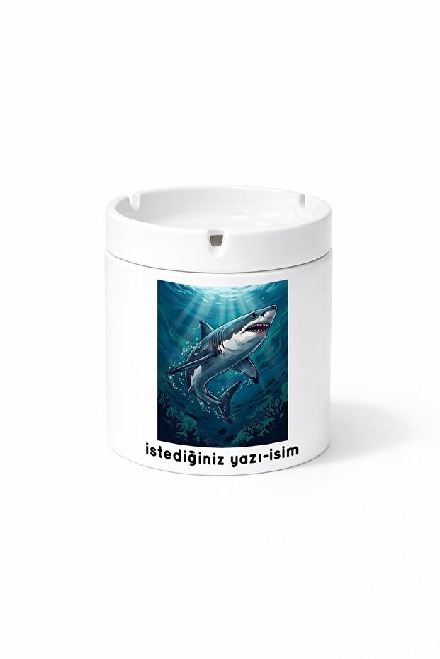 Animal White Shark Great White Shark Printed Ash Tray Ashtray Gift