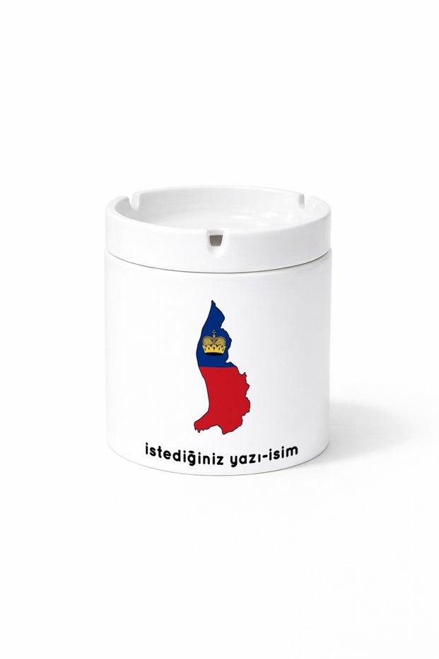 Flag of Liechtenstein Liechtenstein Flag Illustration Country Printed Ashtray Ashtray Gift