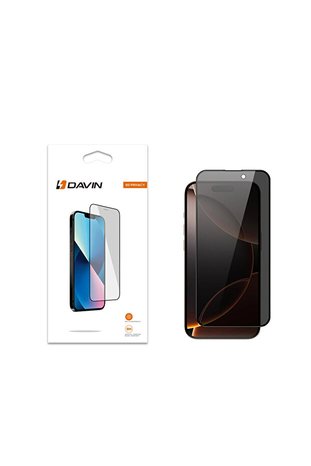 واقي شاشة زجاجي لهاتف Apple iPhone 16 Pro Max Davin 5D