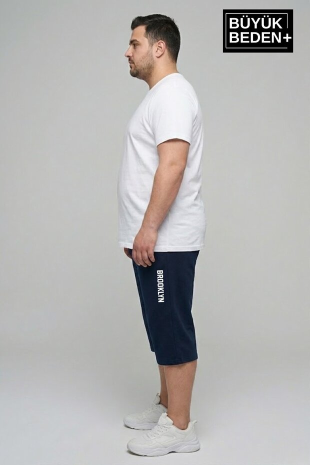 Big Size Men's Capri Shorts Brooklyn Printed Comfortable Fit 3Xl-6Xl Spr26Bsr591-02