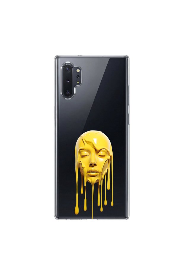 Samsung Galaxy Note 10 Compatible Aesthetic Face 5 Design Transparent Case