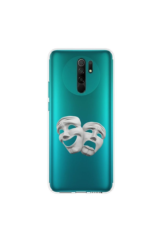 Redmi 9 Compatible Aesthetic Face 6 Design Transparent Case