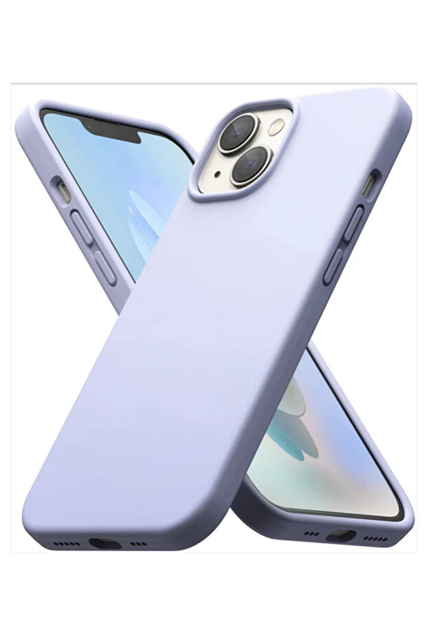 Silicone Case for iPhone 14, 3-Layer Liquid Silicon Soft Touch Protective Cover for iPhone 6.1" Lavender (Sky Blue) | FLARE GADGETS