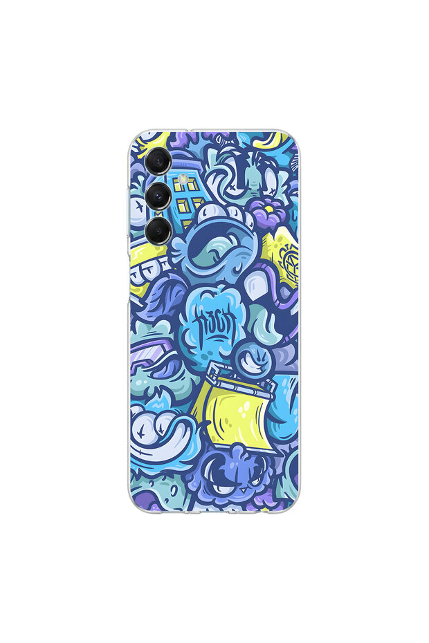 Samsung Galaxy M34 Compatible Graffiti 9 Design Transparent Case