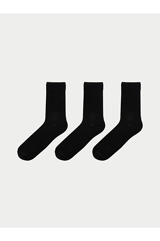 Black Men's Socks 3-Piece