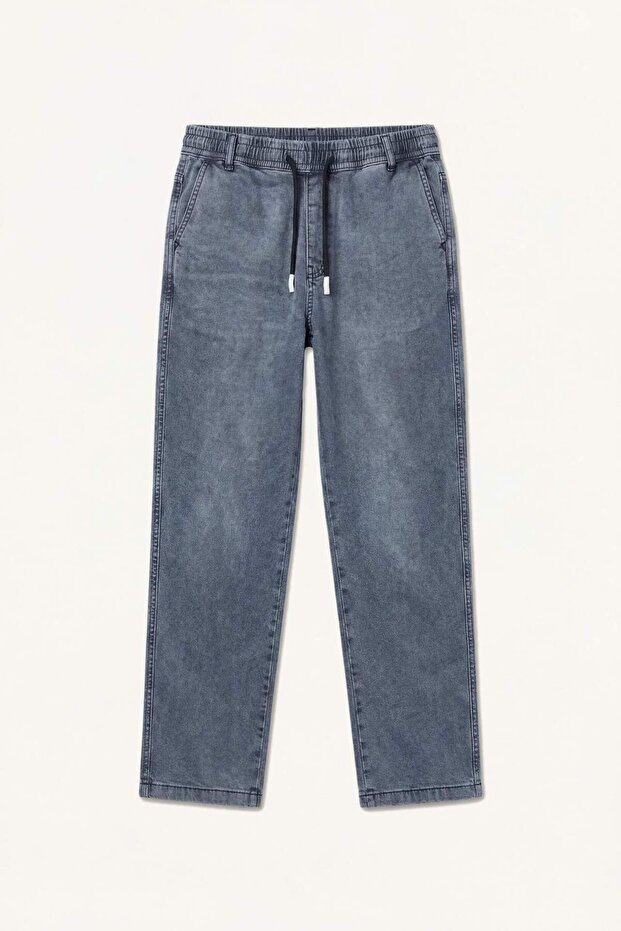 Wide Leg Flexible Waist Jean Trousers H8396Ax26Sm
