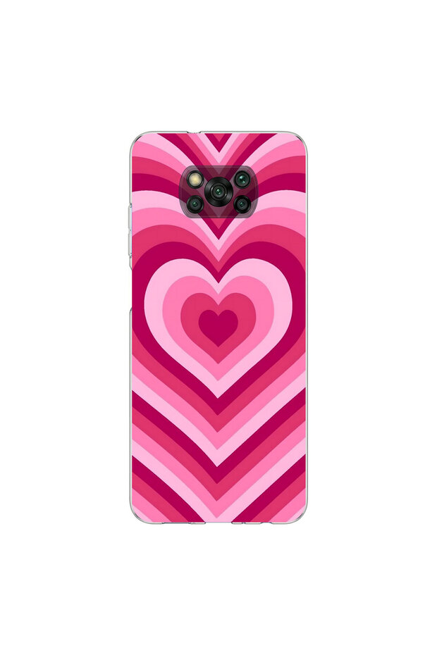 حافظة شفافة متوافقة مع Poco X3 NFC بتصميم Heart 1