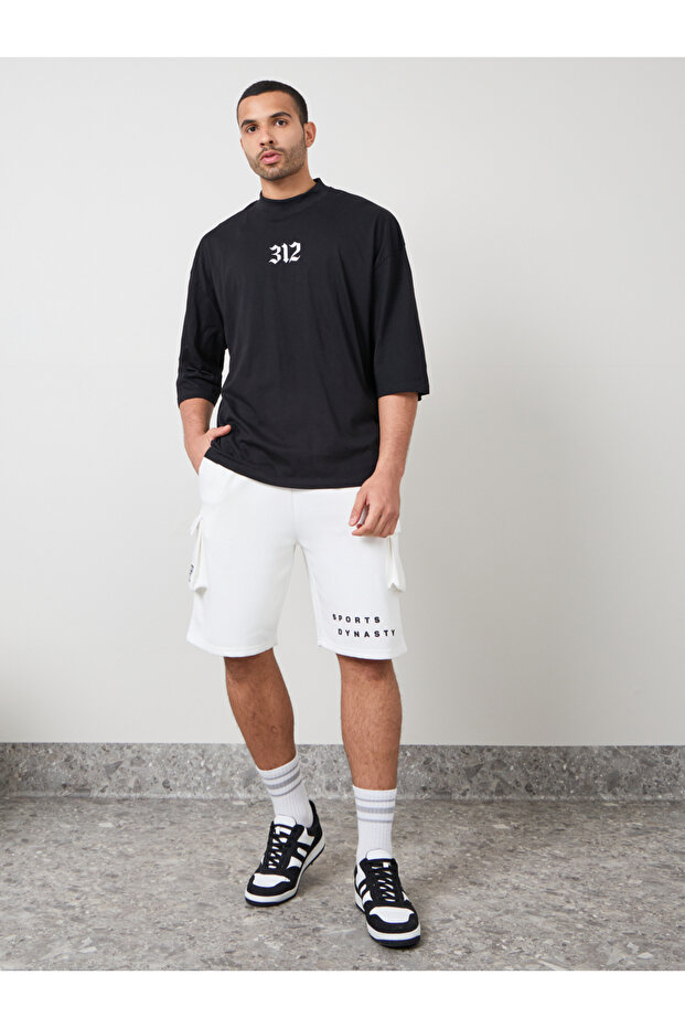 Oversized Cargo Pocket Fleece Shorts