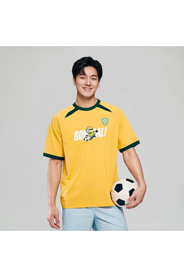 Men Relaxed Minions World Cup Raglan Sleeve Tee