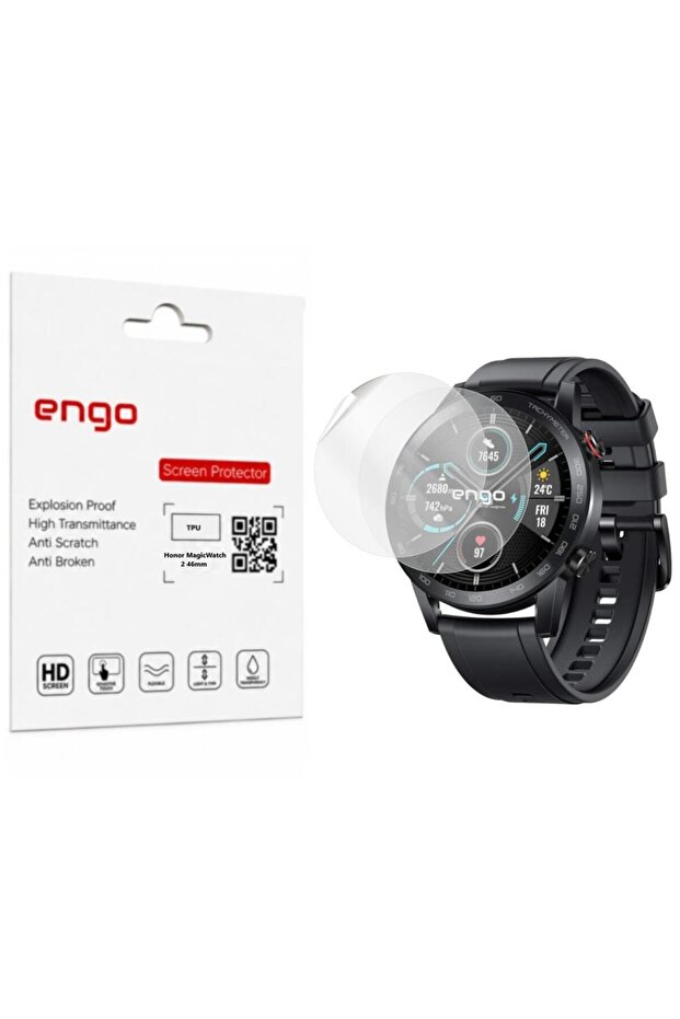 واقي شاشة Honor MagicWatch 2 مقاس 46 ملم من مادة TPU قطعتين