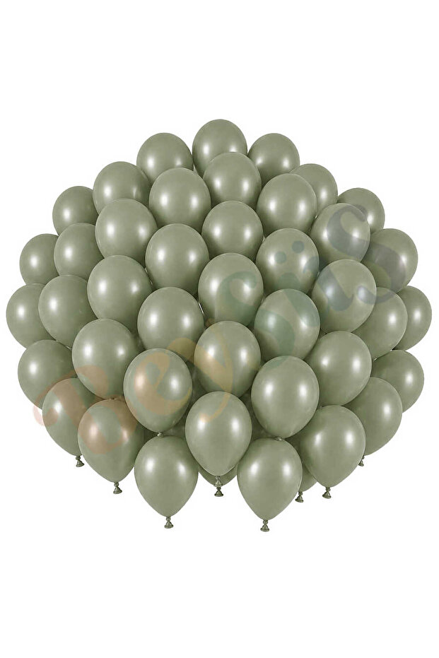 Sage Green Color Latex Retro Balloon (30 cm) - 50 Pieces