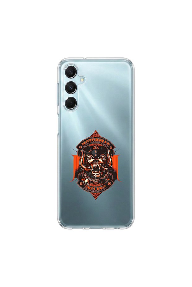 Samsung Galaxy M34 Compatible Metal 9 Design Transparent Case