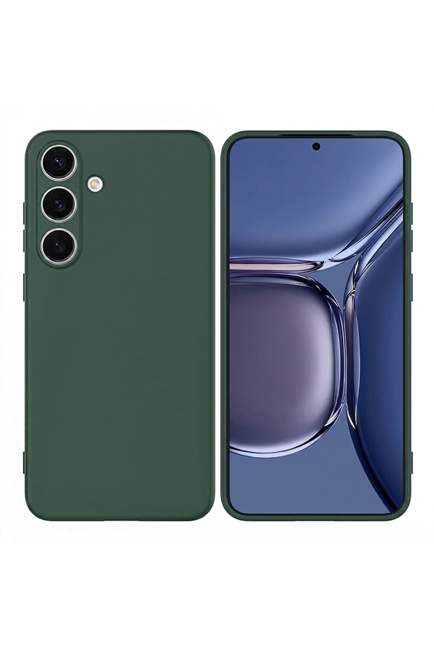Silicone Case for Samsung Galaxy S25 FE | Full Body Silky Soft Touch Shockproof Cover | Camera Protection | Microfiber Lining | Slim Protective Phone Case- Green