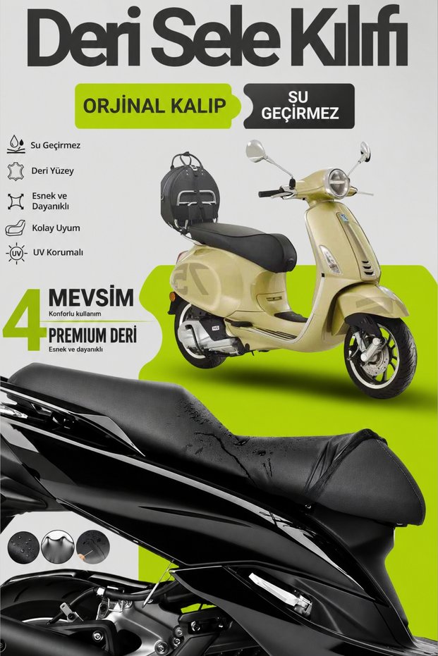 Motorcycle Seat Cover for Vespa Primavera Sprint Leatherfit Leather Motorcycle Saddle Cover Motor Saddle Cover Waterproof