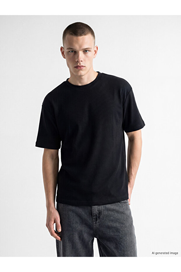 Esvab • Modern & Distinctive Relax Fit Zero Roba Collar Men's T-Shirt