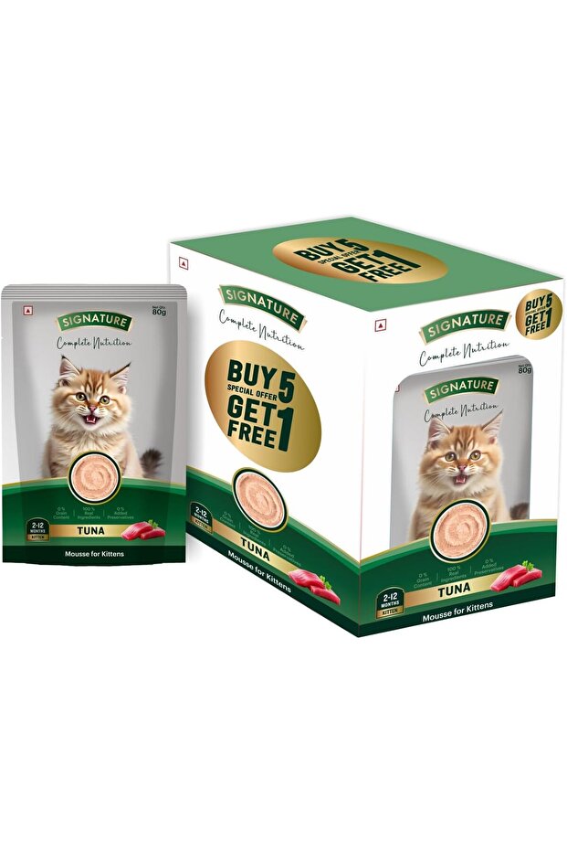 Tuna Mousse Kitten (80gm x 6) | Rich in Protein, Promotes Hydration & Easy to Digest
