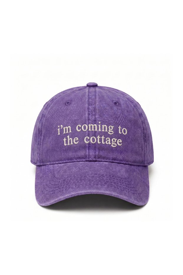 "I'M Coming to the Cottage" Embroidered Vintage Baseball Cap Kep Şapka "Cottagecore" Trend That "Reflects the Coexistence with Nature"