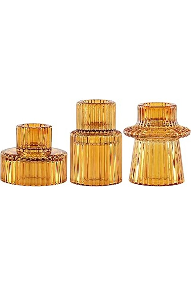 Tea light Candle Holder 2-in-1 Candlestick - Pink Crystal Glass Decorative Candleholder