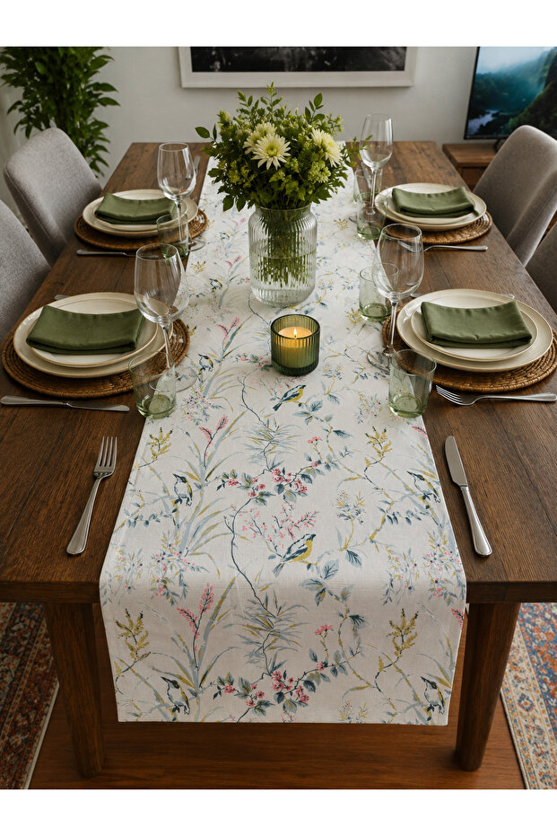 Ada Craft Runner Tablecloth Modern Home Decor Dowry Stain Resistant 40*130 cm