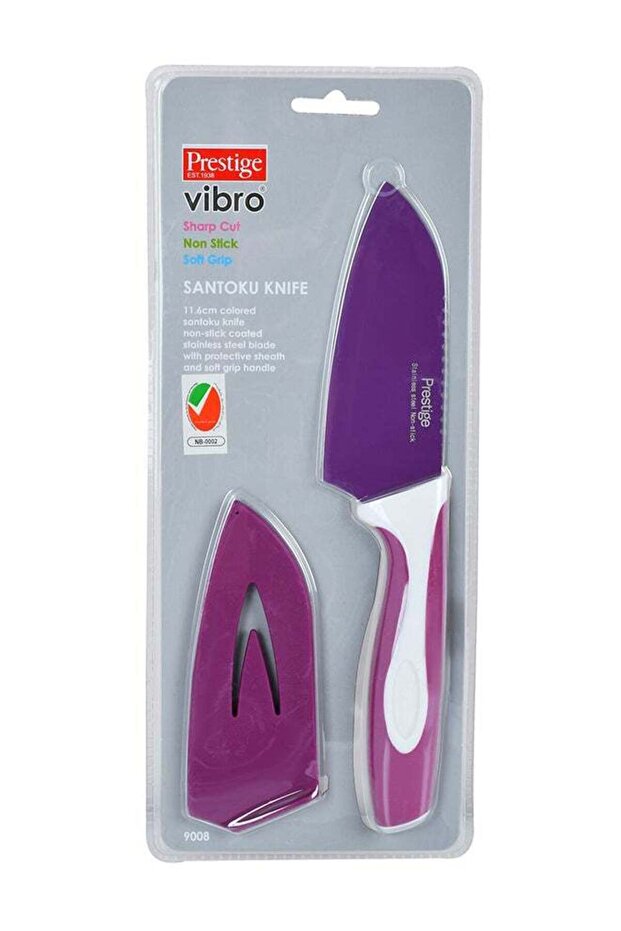 Santoku Knife Purple/White 11.6cm