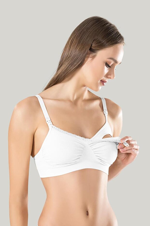 Seamless V-Neck Nursing Bra 11036