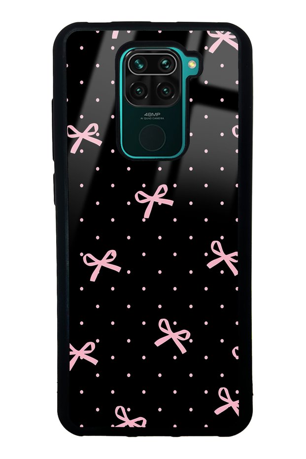 Xiaomi Redmi Note 9 Glossy Phone Case with Pink Ribbon Design