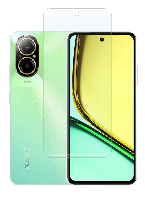 واقي شاشة نانو لامع عالي الدقة متوافق مع هاتف Realme 12 Lite، حماية مرنة ضد الكسر 9H