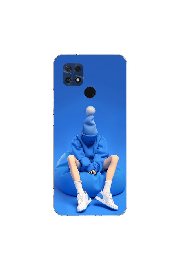 Poco C40 Compatible No Face 5 Design Transparent Case