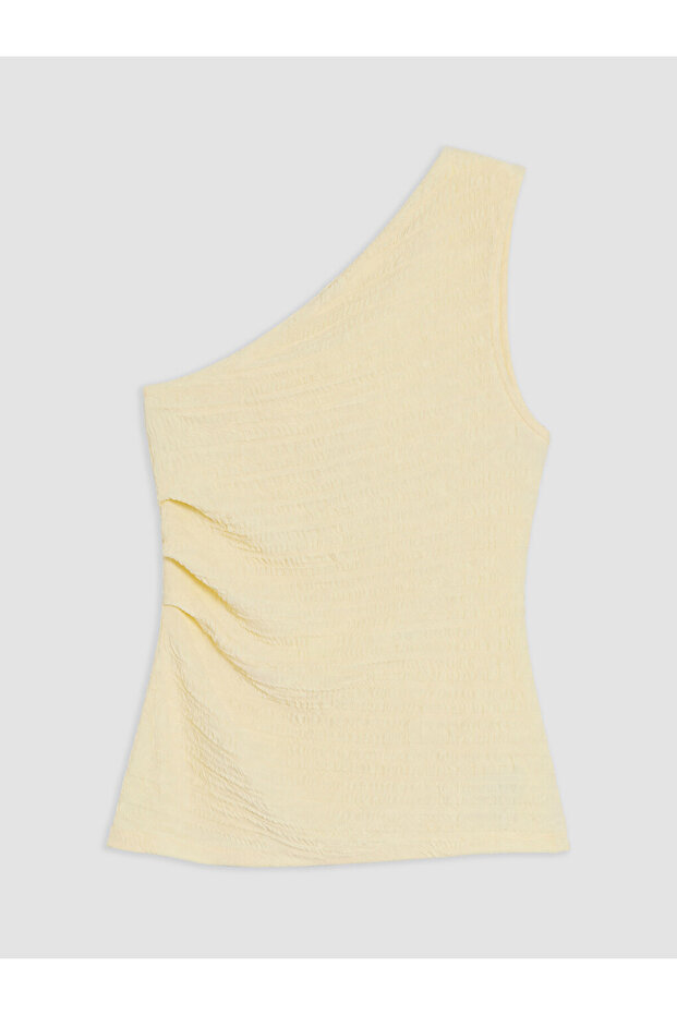 Sparkling Choices One-Shoulder Gathered Blouse by Shining Store