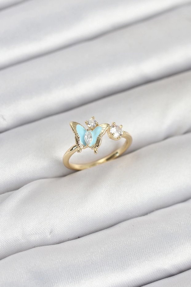 Brass Gold Rk Model Women's Ring