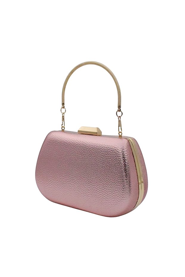 Champagne Pink Women's Evening Dress Bag Clutch Handbag Chain Strap Shoulder Bag