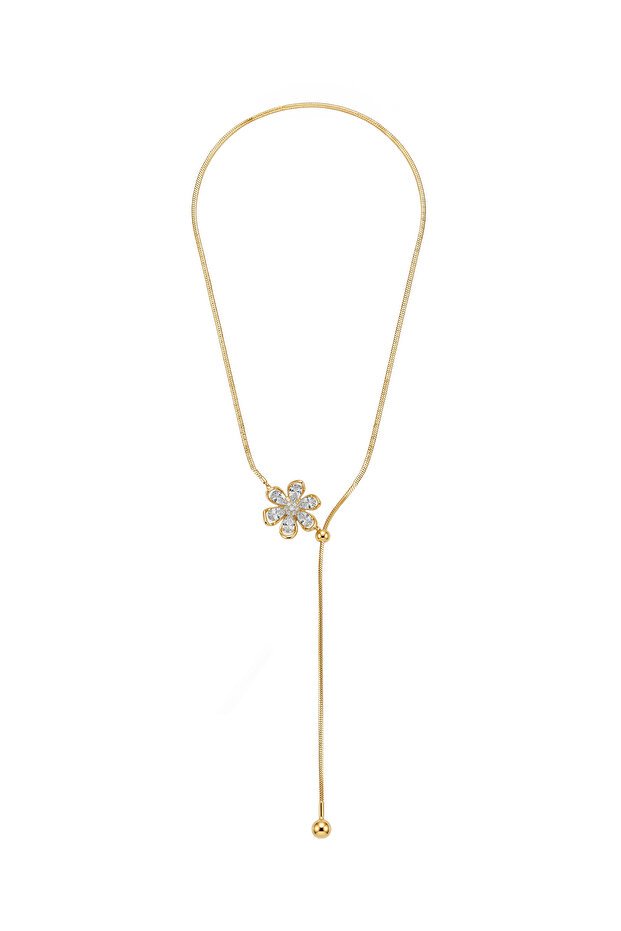 Steel Elevator Flower Necklace