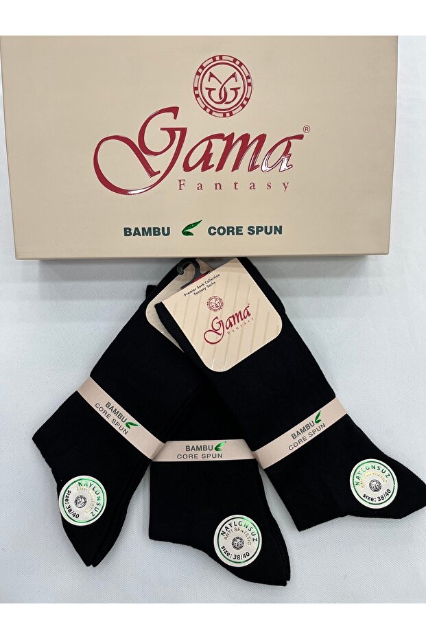 3 Pieces Bamboo 38-40 Size Waiter Size 100% Natural Nylon-Free Thin Summer Men's Socks