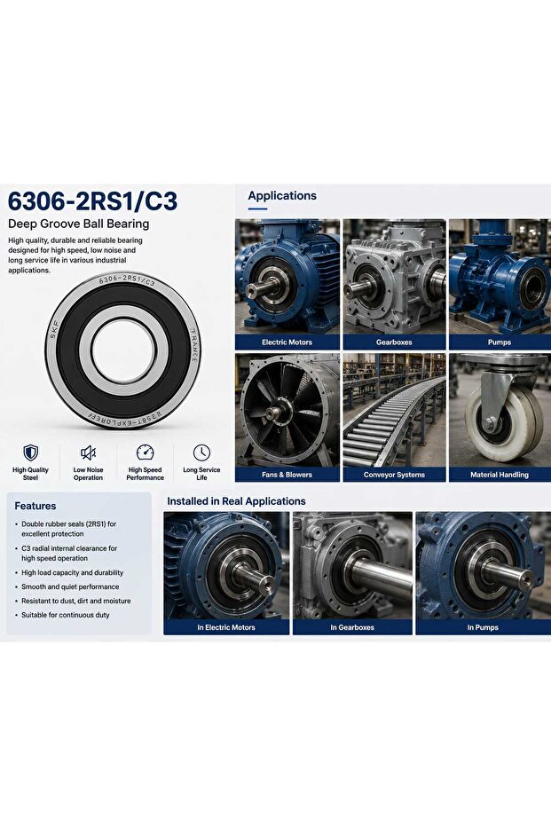SKF 6306-2RS1/C3