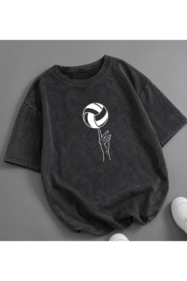 Acid Washed Oversize Unisex T-Shirt Washed Vintage Street Style Street Fashion Cotton Comfortable Fit Daily Wear T-Shirt